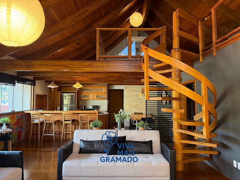 Caminhos do Sol - Apê em Gramado para 8 pessoas